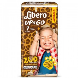 Подгузники-трусики 40 шт. Libero Зооколлекция ап энд гоу экстра лардж плюс 16-26 кг р. xl плюс